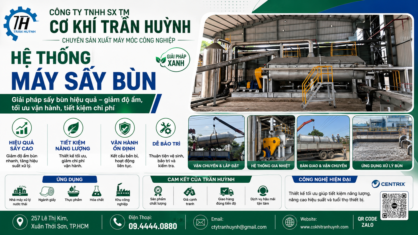 Hệ thống máy sấy bùn